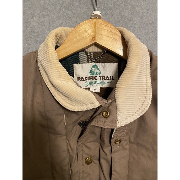 Vintage Bomber Jacket Men’s Small Light Brown Over Sized Pacific Trail Chinstrap - Picture 3 of 16